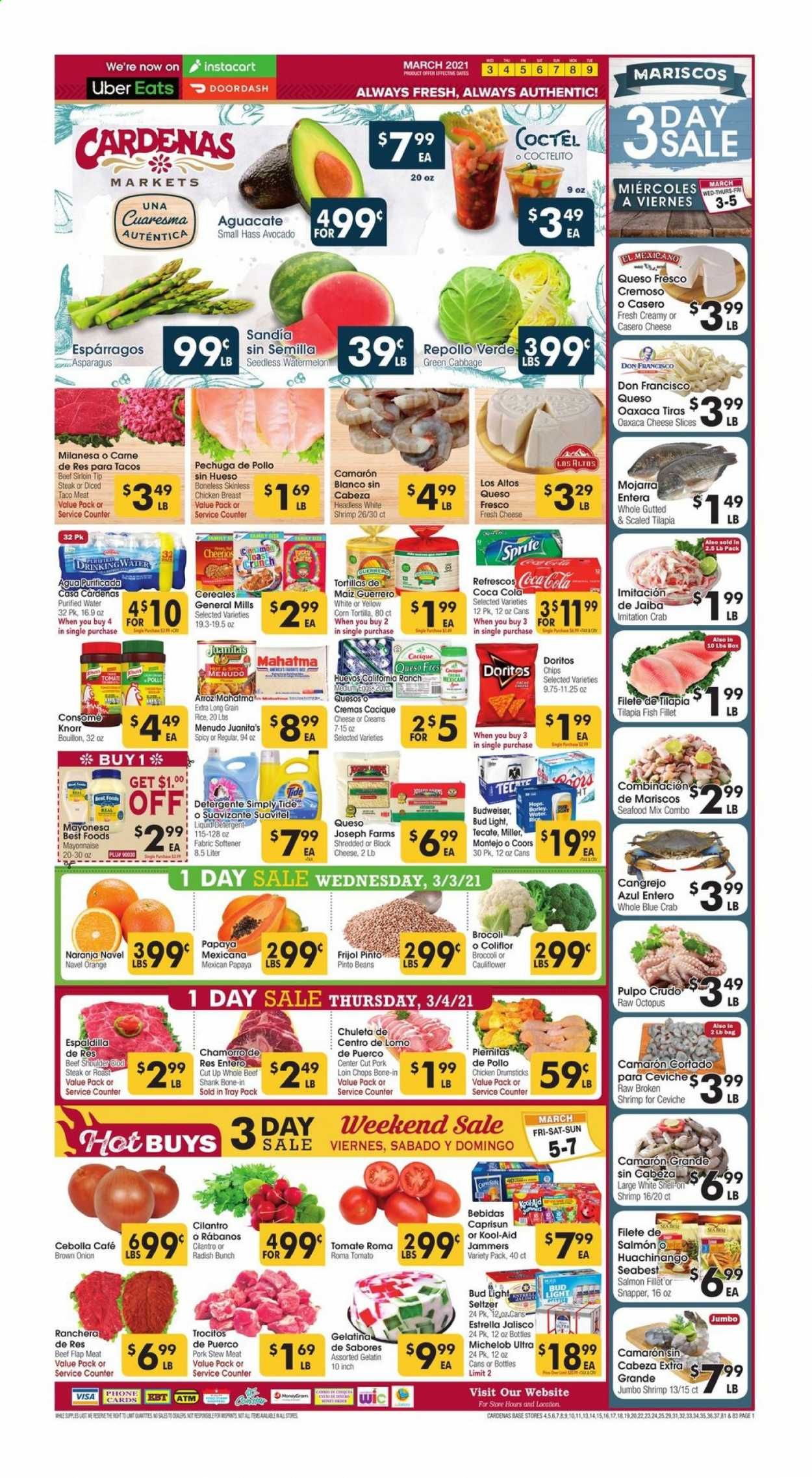 Cardenas (CA, NV) Weekly Ad Flyer March 3 to March 9