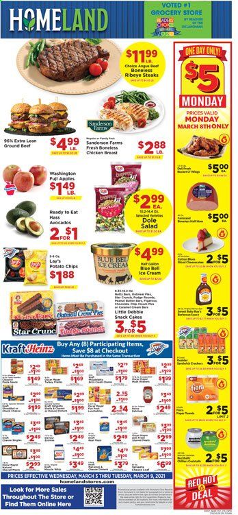 Homeland (OK, TX) Weekly Ad Flyer March 3 to March 9