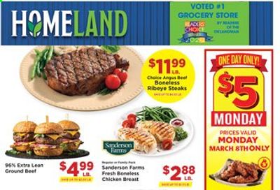 Homeland (OK, TX) Weekly Ad Flyer March 3 to March 9