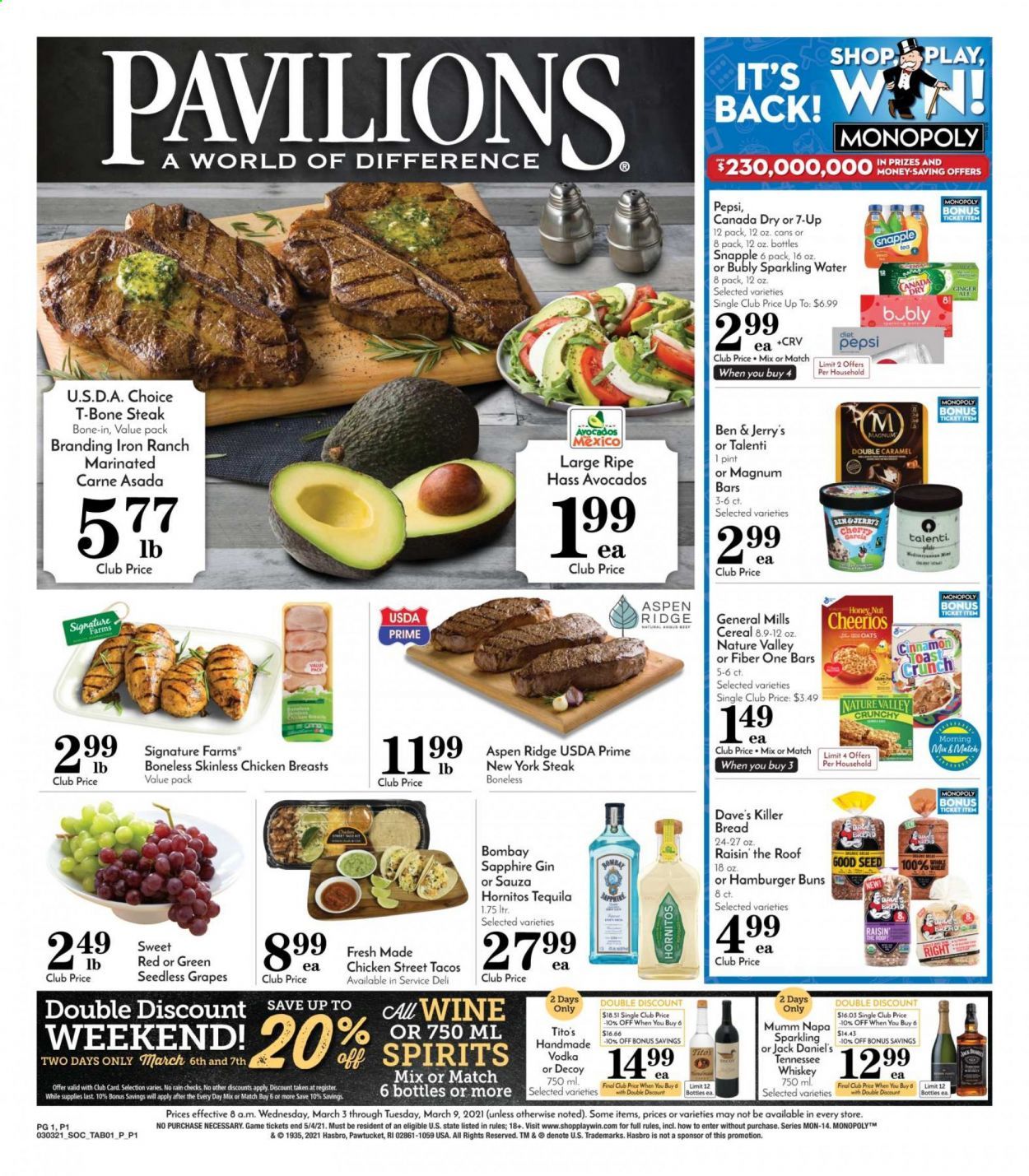 Pavilions (CA) Weekly Ad Flyer March 3 to March 9