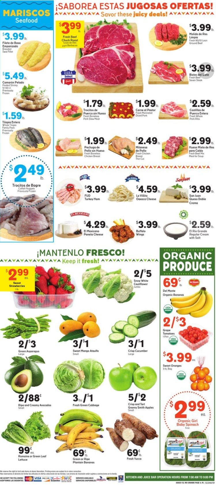 El Rio Grande (10, 21, 25, 30, 34, 53, 90) Weekly Ad Flyer March 3 to March 9
