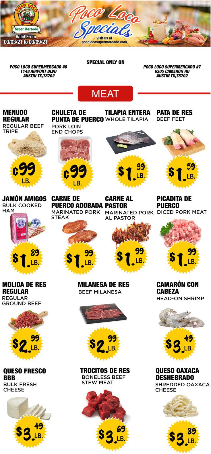 Poco Loco Weekly Ad Flyer March 3 to March 9, 2021