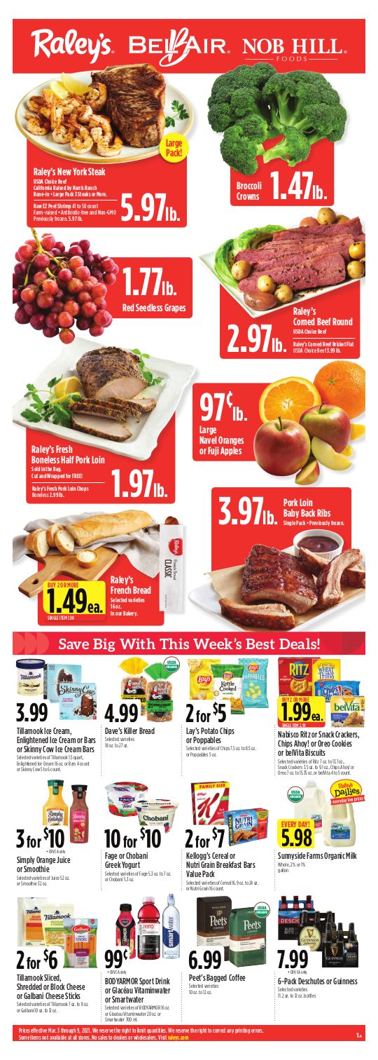 Raley's Weekly Ad Flyer March 3 to March 9, 2021