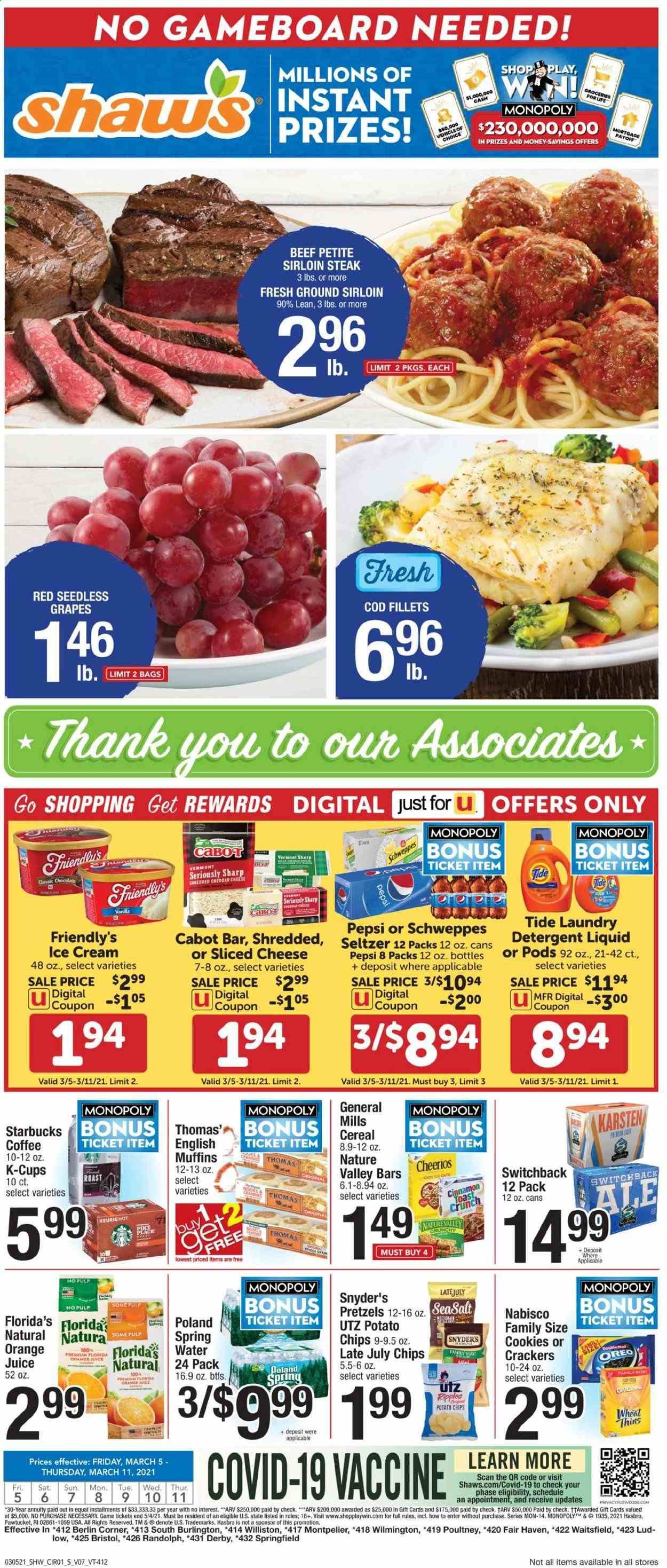 Shaw’s (MA, ME, NH, RI, VT) Weekly Ad Flyer March 5 to March 11