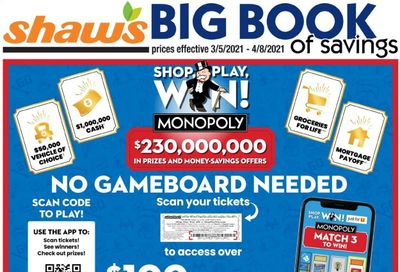 Shaw’s (MA, ME, NH, RI, VT) Weekly Ad Flyer March 5 to April 8