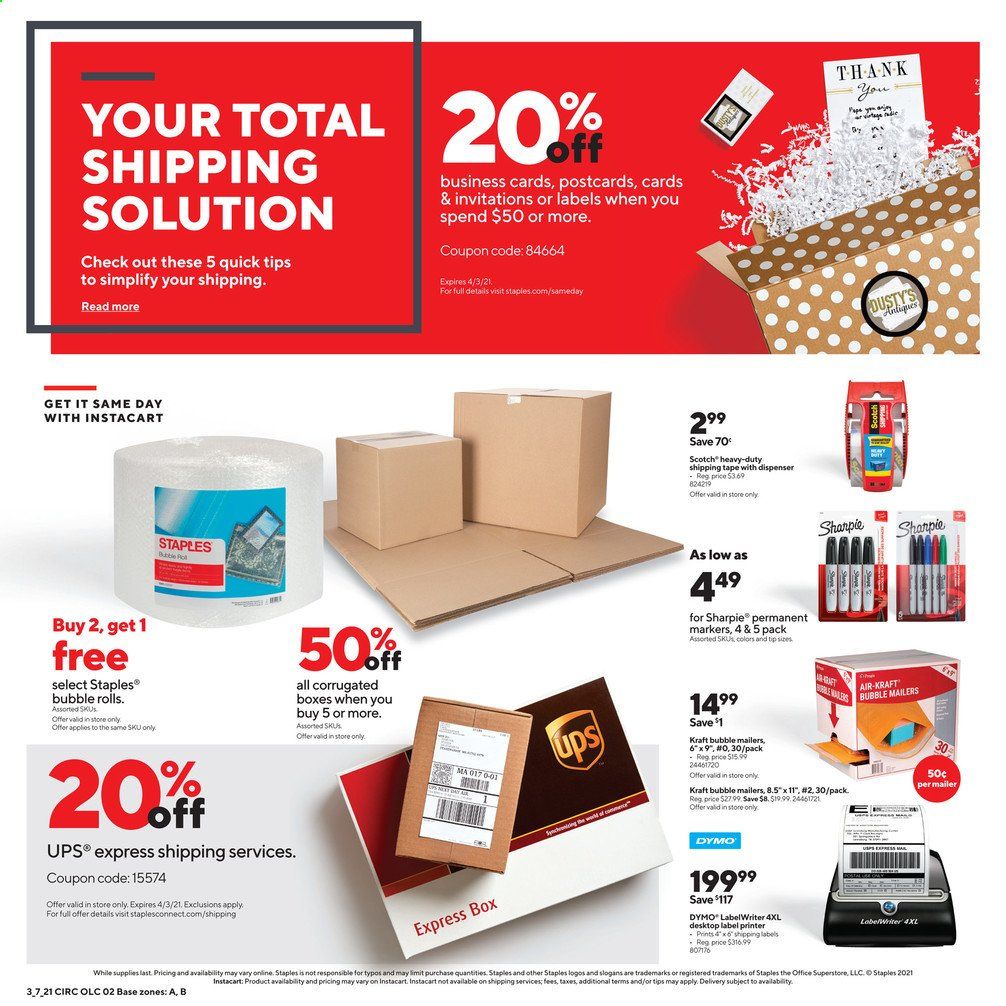 Staples Weekly Ad Flyer March 7 to March 13
