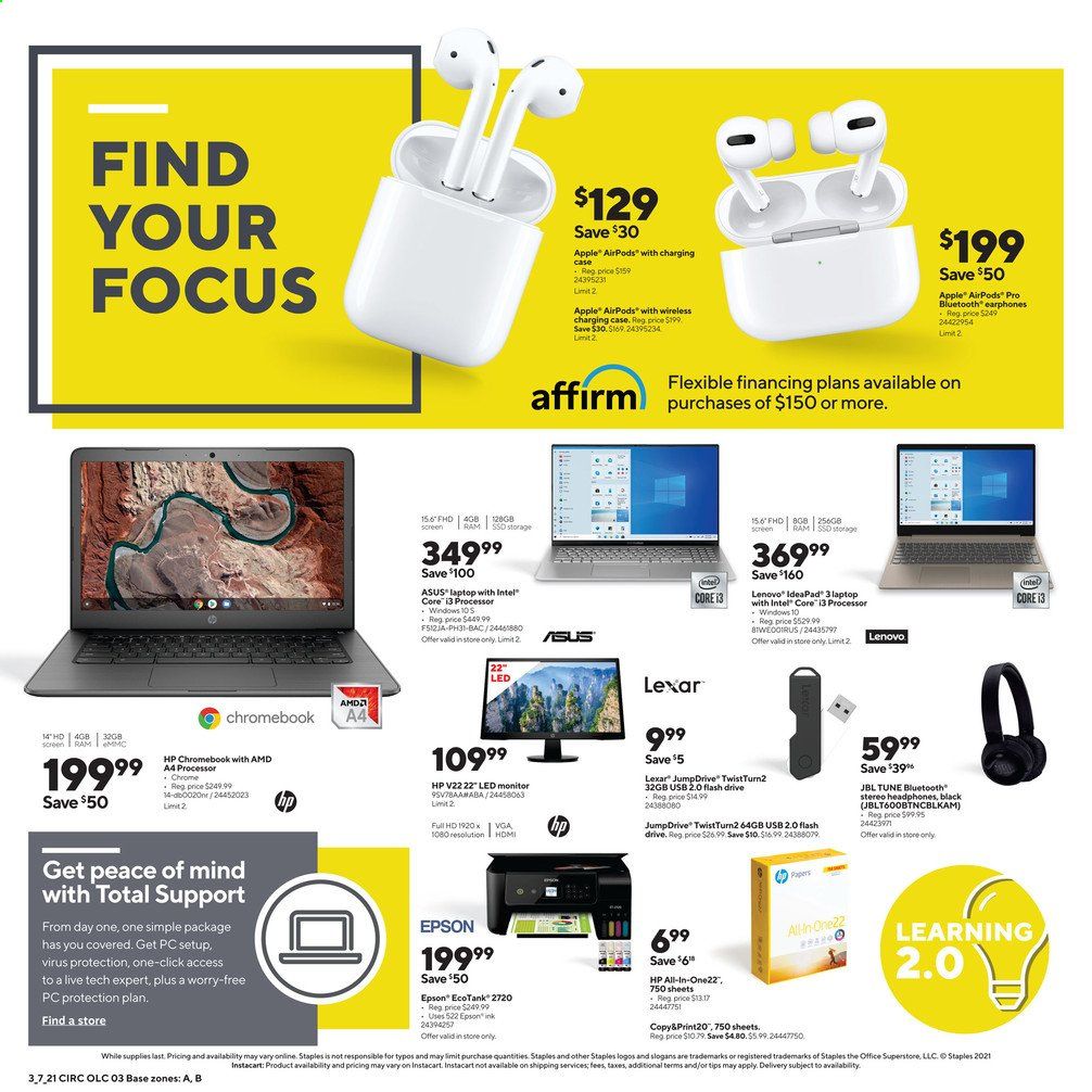 Staples Weekly Ad Flyer March 7 to March 13