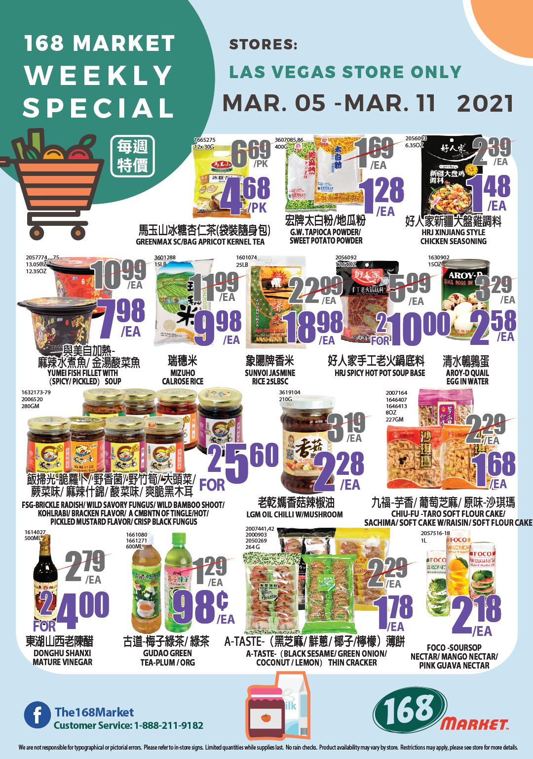 168 Market (NV) Weekly Ad Flyer March 5 to March 11, 2021
