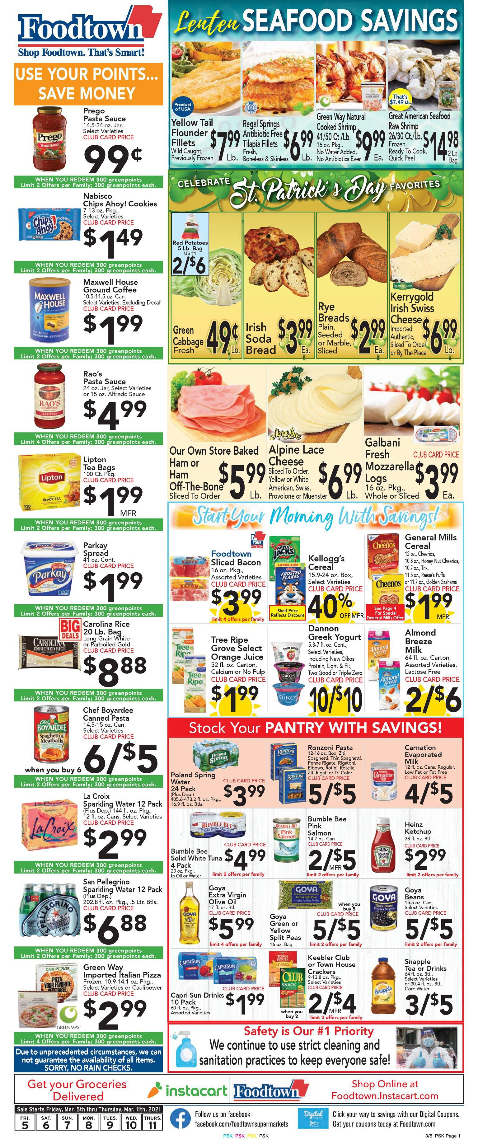 Foodtown Weekly Ad Flyer March 5 to March 11, 2021