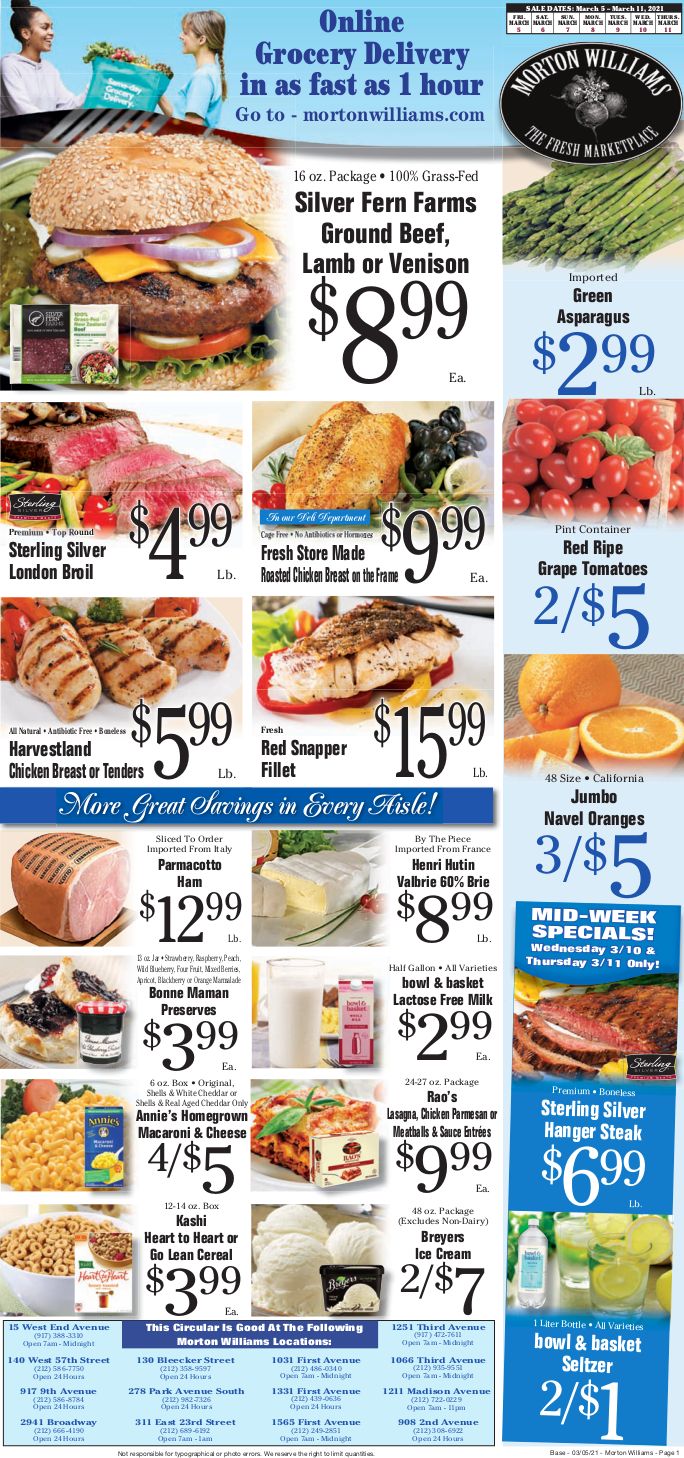 Morton Williams Weekly Ad Flyer March 5 to March 11, 2021