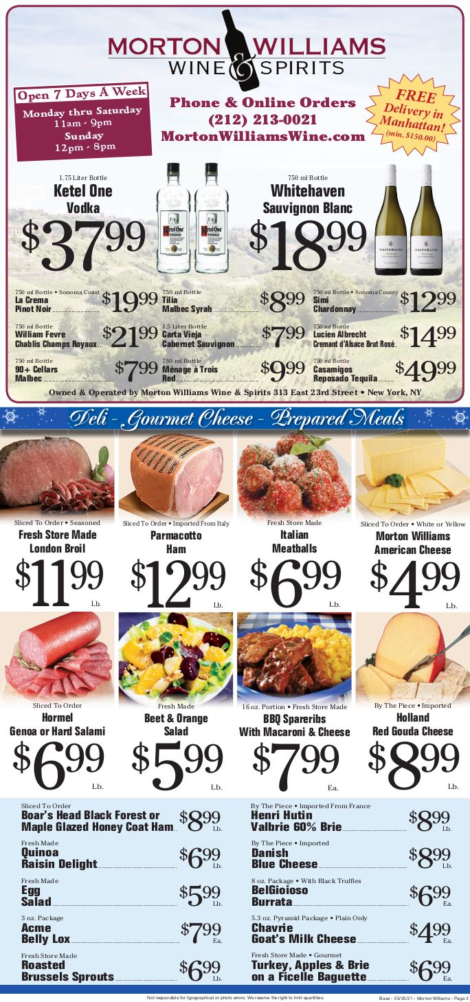 Morton Williams Weekly Ad Flyer March 5 to March 11, 2021
