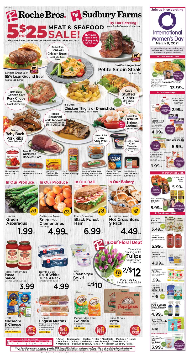 Roche Bros. Supermarkets Weekly Ad Flyer March 5 to March 11, 2021