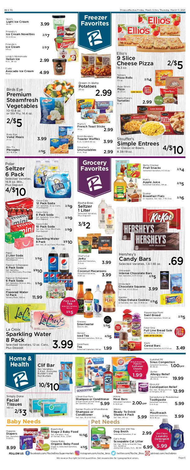 Roche Bros. Supermarkets Weekly Ad Flyer March 5 to March 11, 2021
