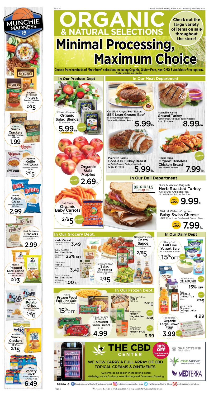 Roche Bros. Supermarkets Weekly Ad Flyer March 5 to March 11, 2021