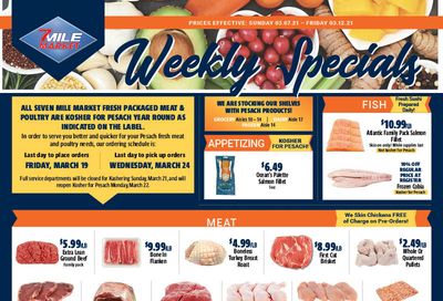 7 Mile Market Pesach Passover Special Weekly Ad Flyer March 7 to March 12, 2021
