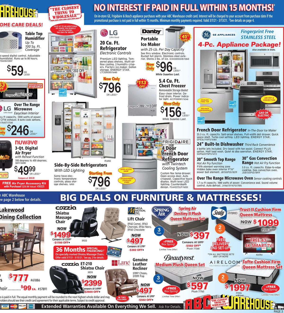 ABC Warehouse Weekly Ad Flyer March 7 to March 13, 2021