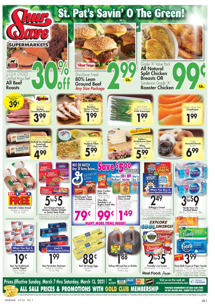 Gerrity's Supermarket Saint Patrick's Day Special Weekly Ad Flyer March 7 to March 13, 2021
