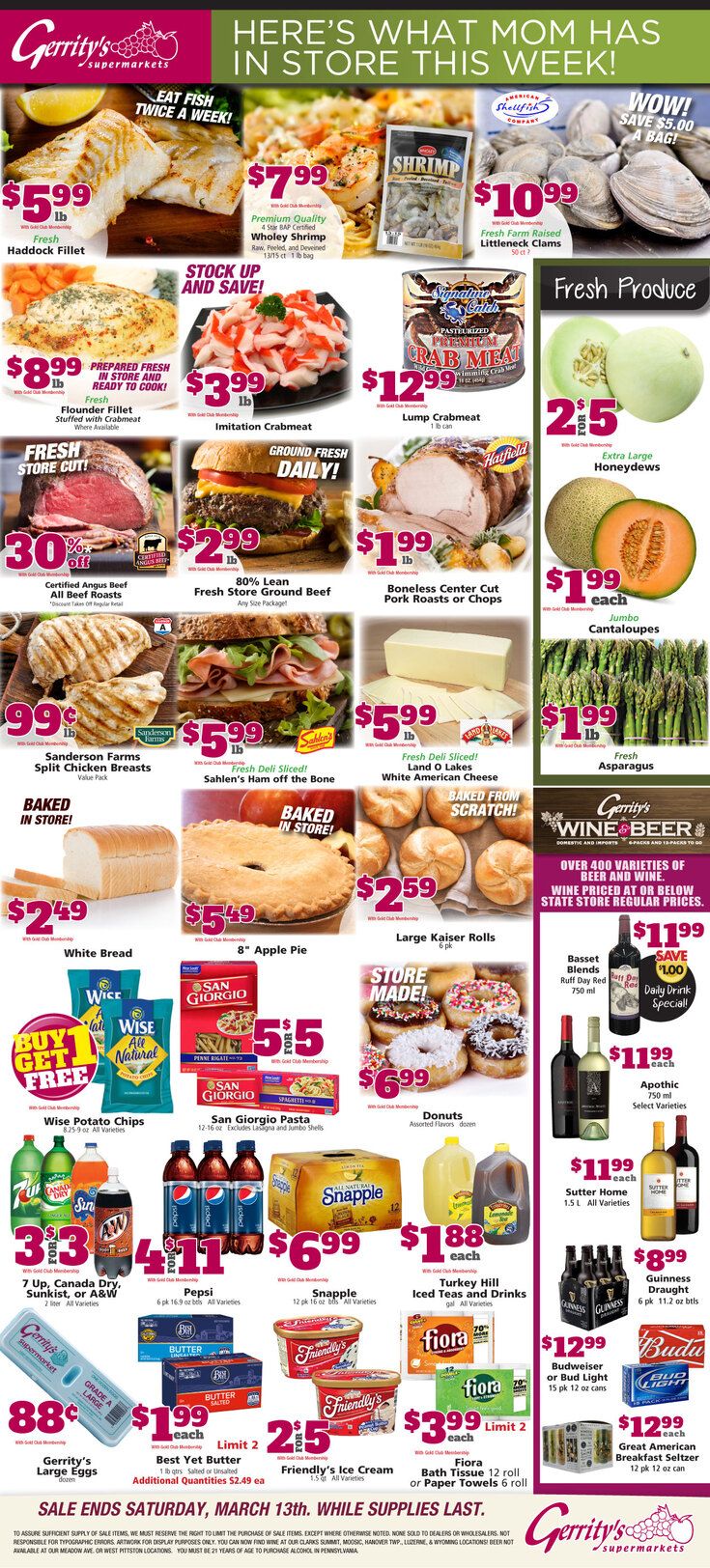 Gerrity's Supermarket Saint Patrick's Day Special Weekly Ad Flyer March 7 to March 13, 2021