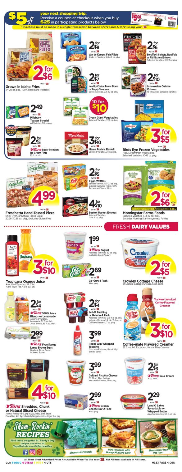 Tops Friendly Markets Weekly Ad Flyer March 7 to March 13, 2021