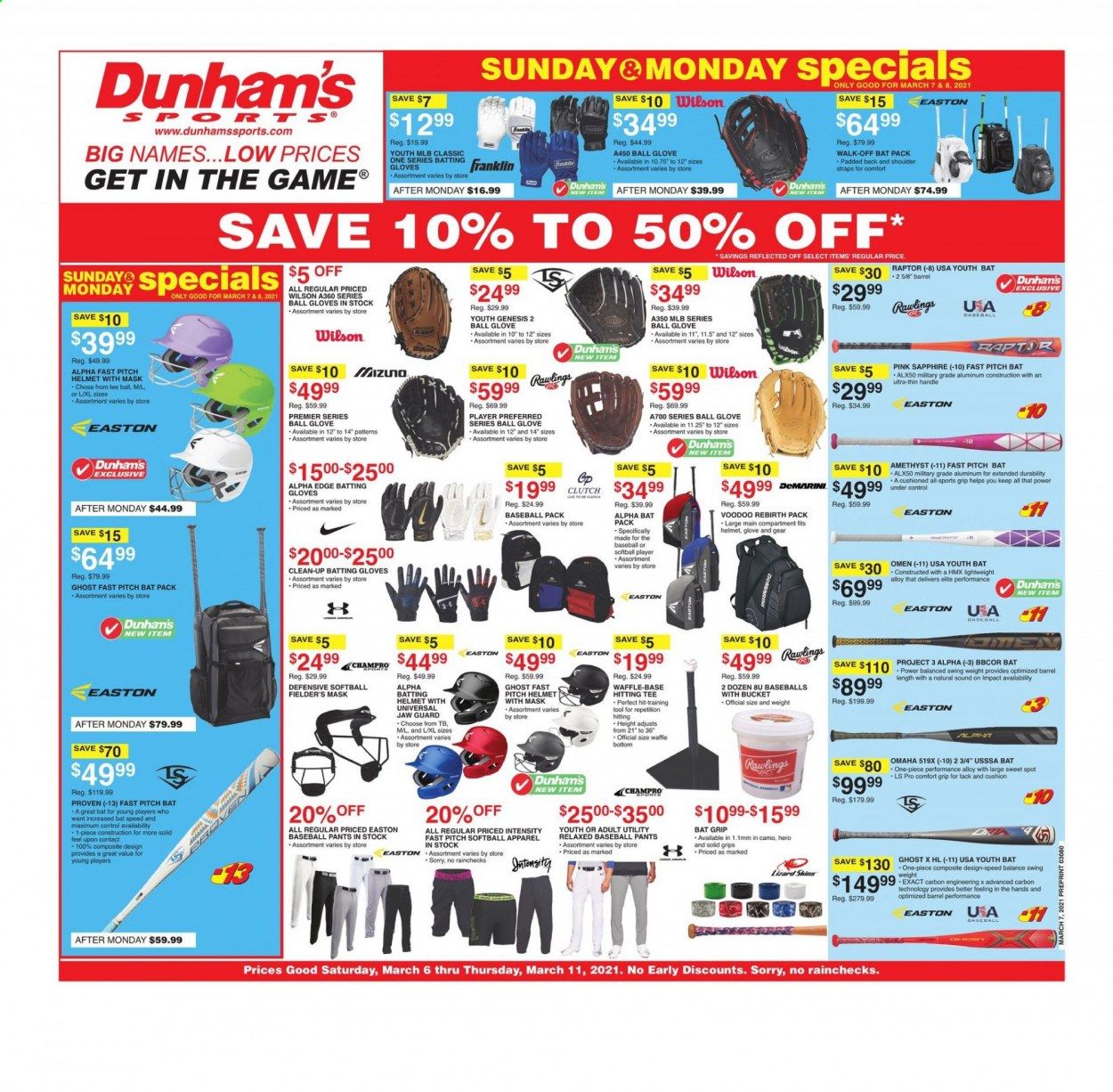 Dunham's Sports (MI, PA, WI) Weekly Ad Flyer March 6 to March 11