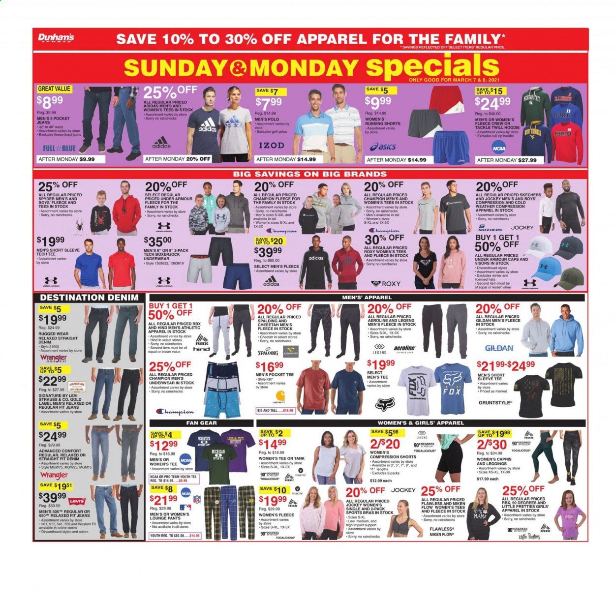 Dunham's Sports (MI, PA, WI) Weekly Ad Flyer March 6 to March 11
