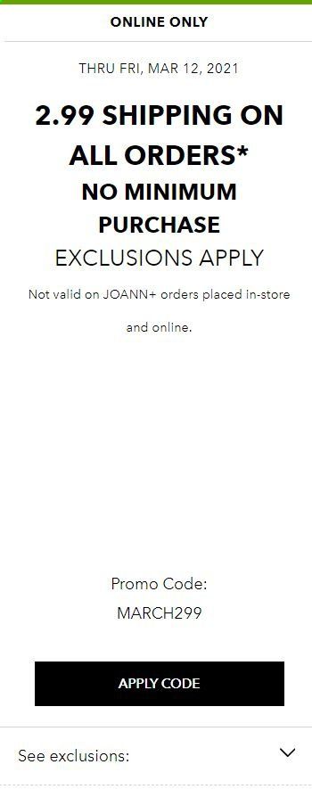 JOANN Weekly Ad Flyer March 7 to March 12