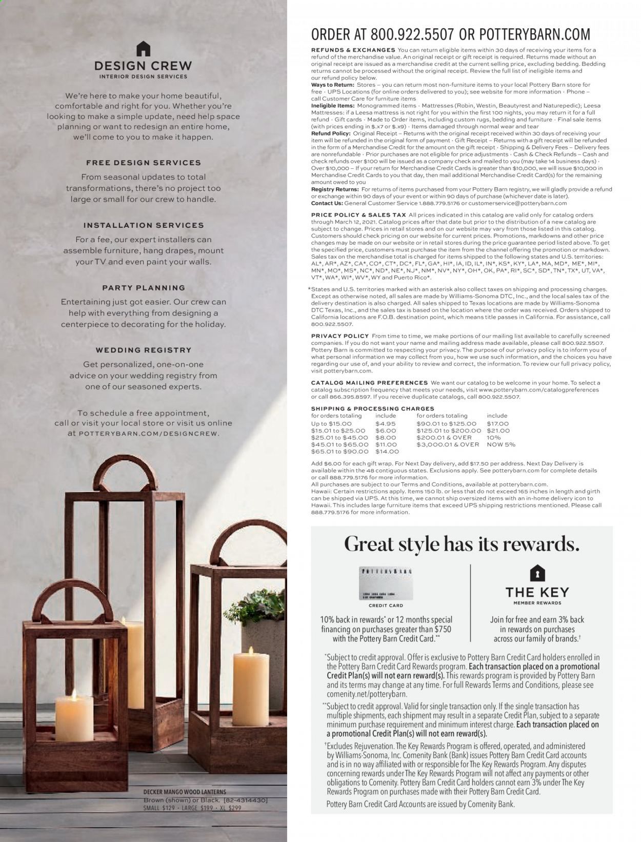 Pottery Barn Weekly Ad Flyer March 8 to March 15