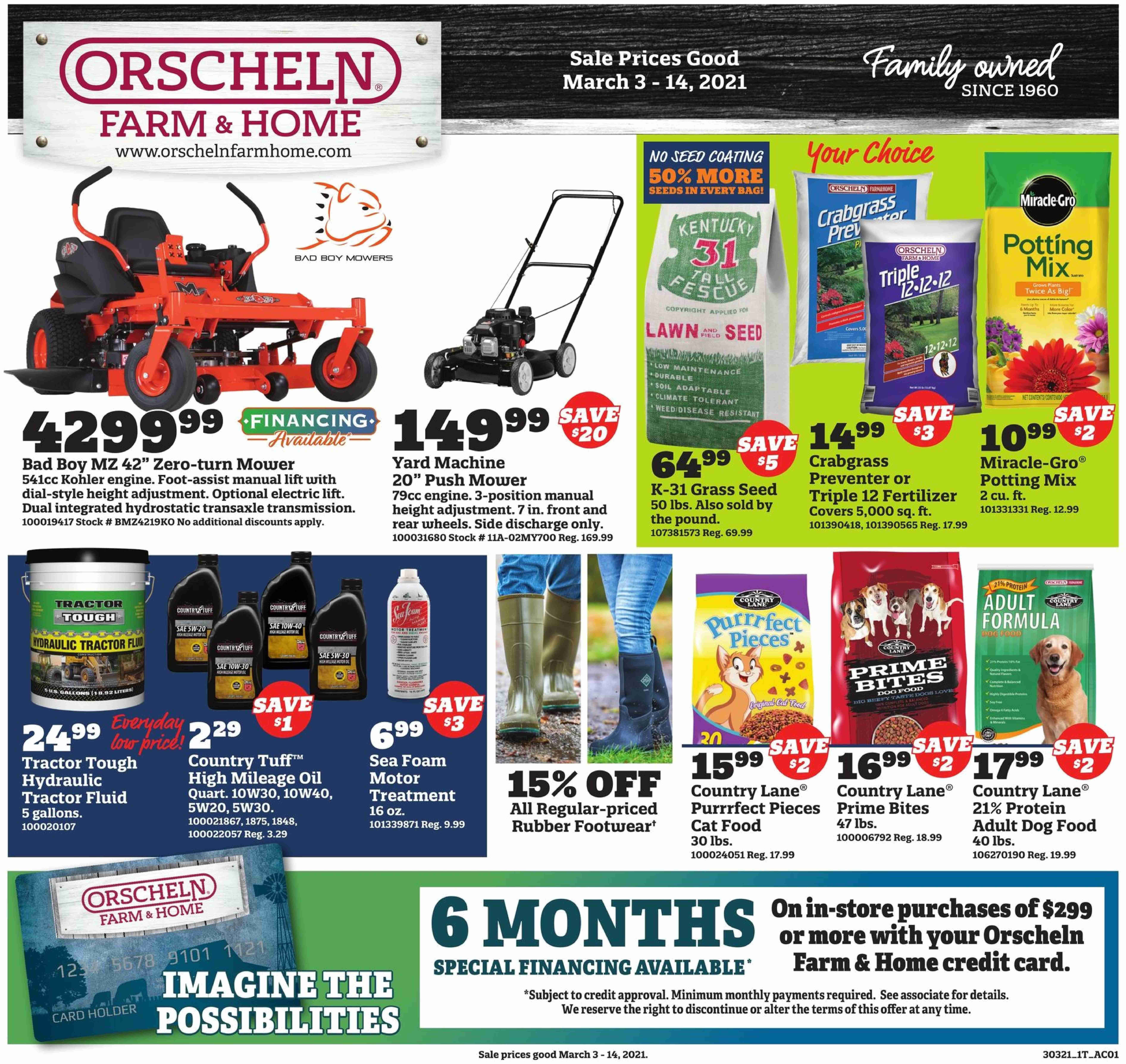 Orscheln Farm and Home Weekly Ad Flyer March 3 to March 14