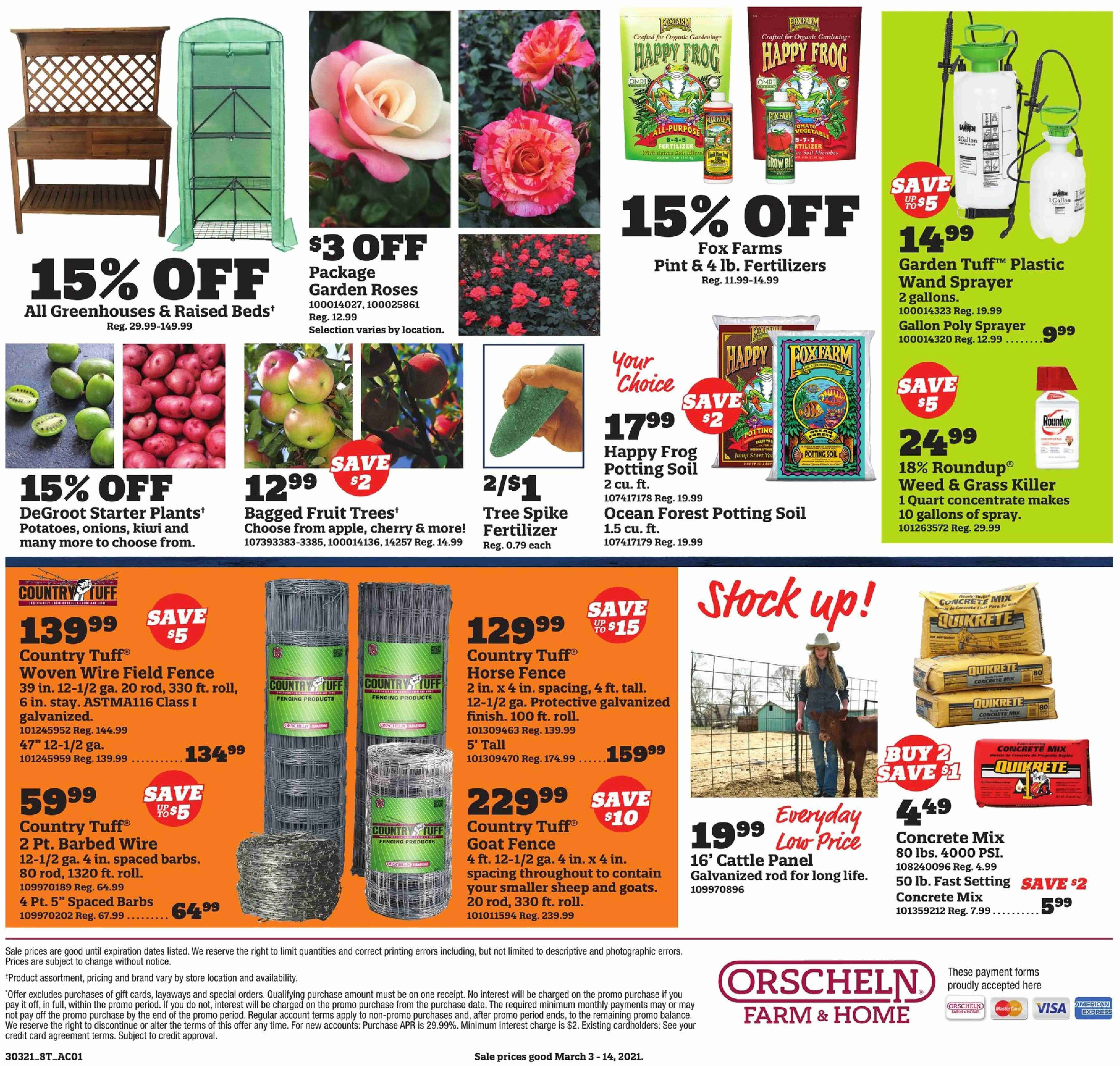 Orscheln Farm and Home Weekly Ad Flyer March 3 to March 14