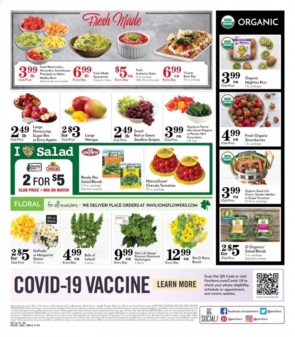 Pavilions (CA) Weekly Ad Flyer March 10 to March 16