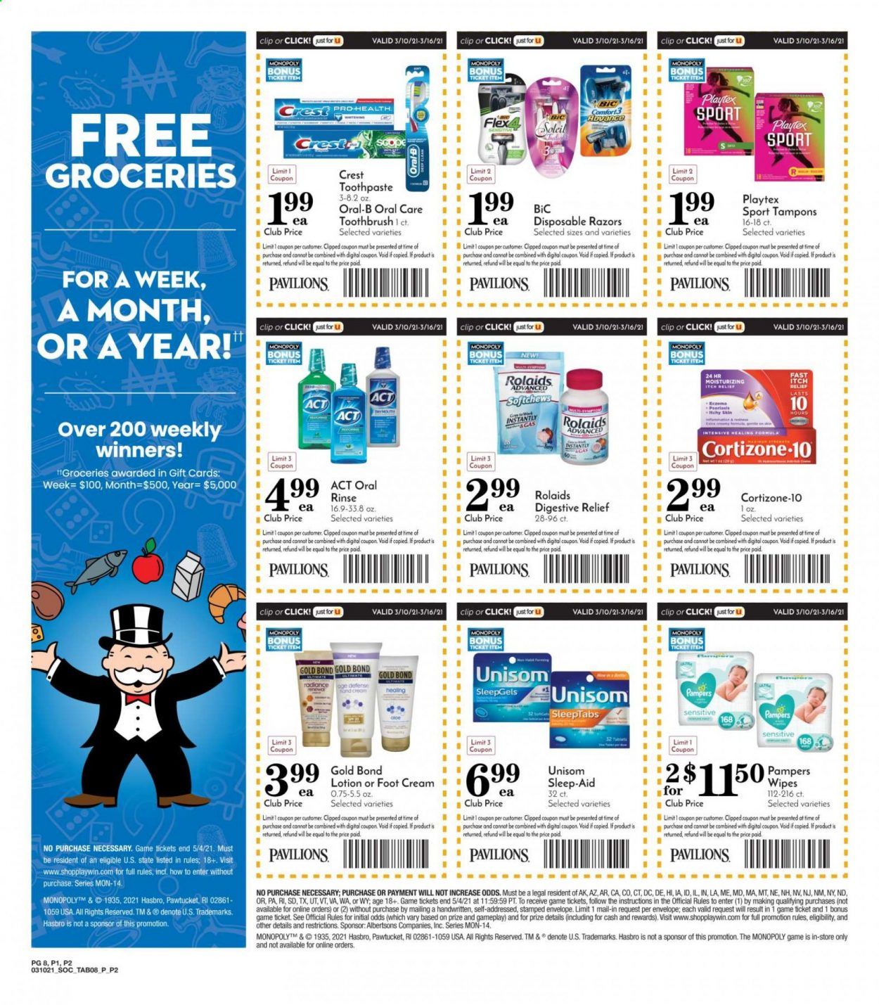 Pavilions (CA) Weekly Ad Flyer March 10 to March 16