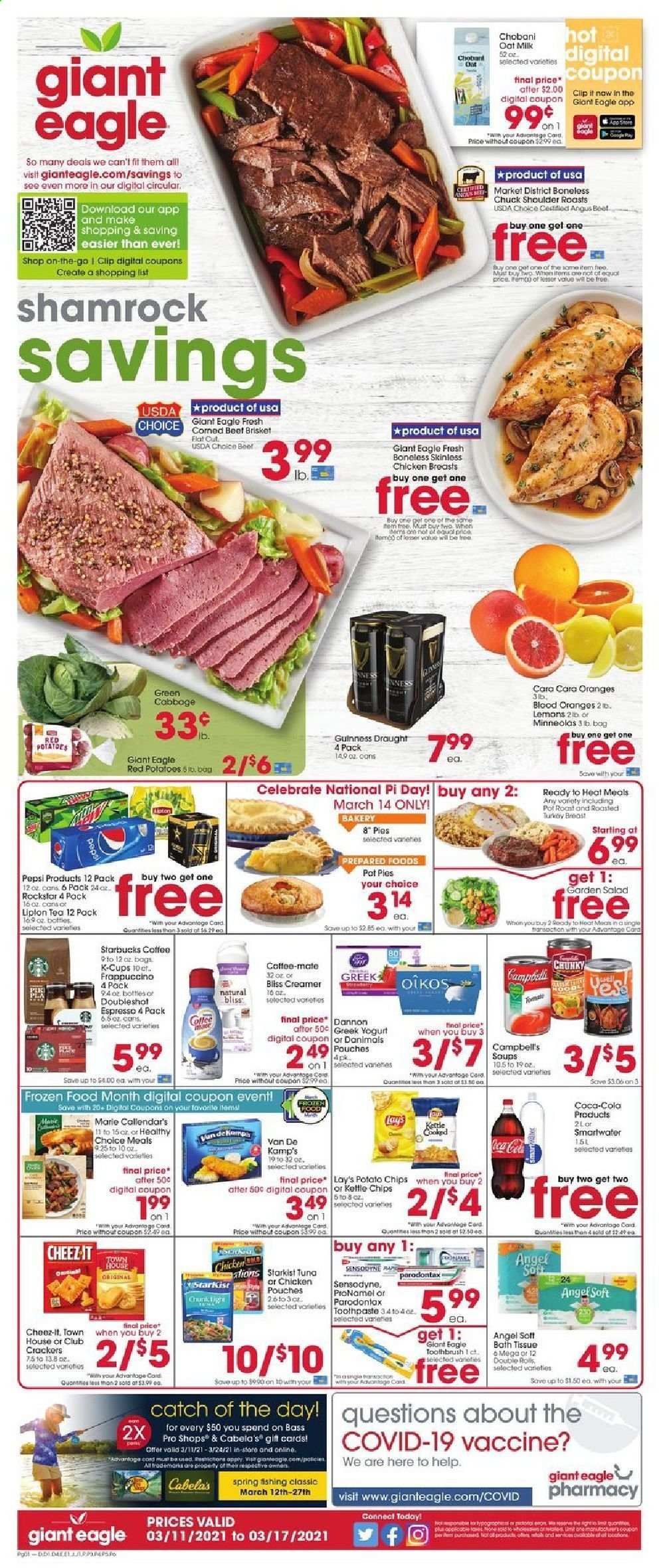Giant Eagle (IN, MD, OH, PA, WV) Weekly Ad Flyer March 11 to March 17