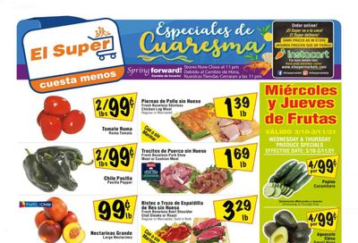 El Super (AZ, CA, NM, NV, TX) Weekly Ad Flyer March 10 to March 16