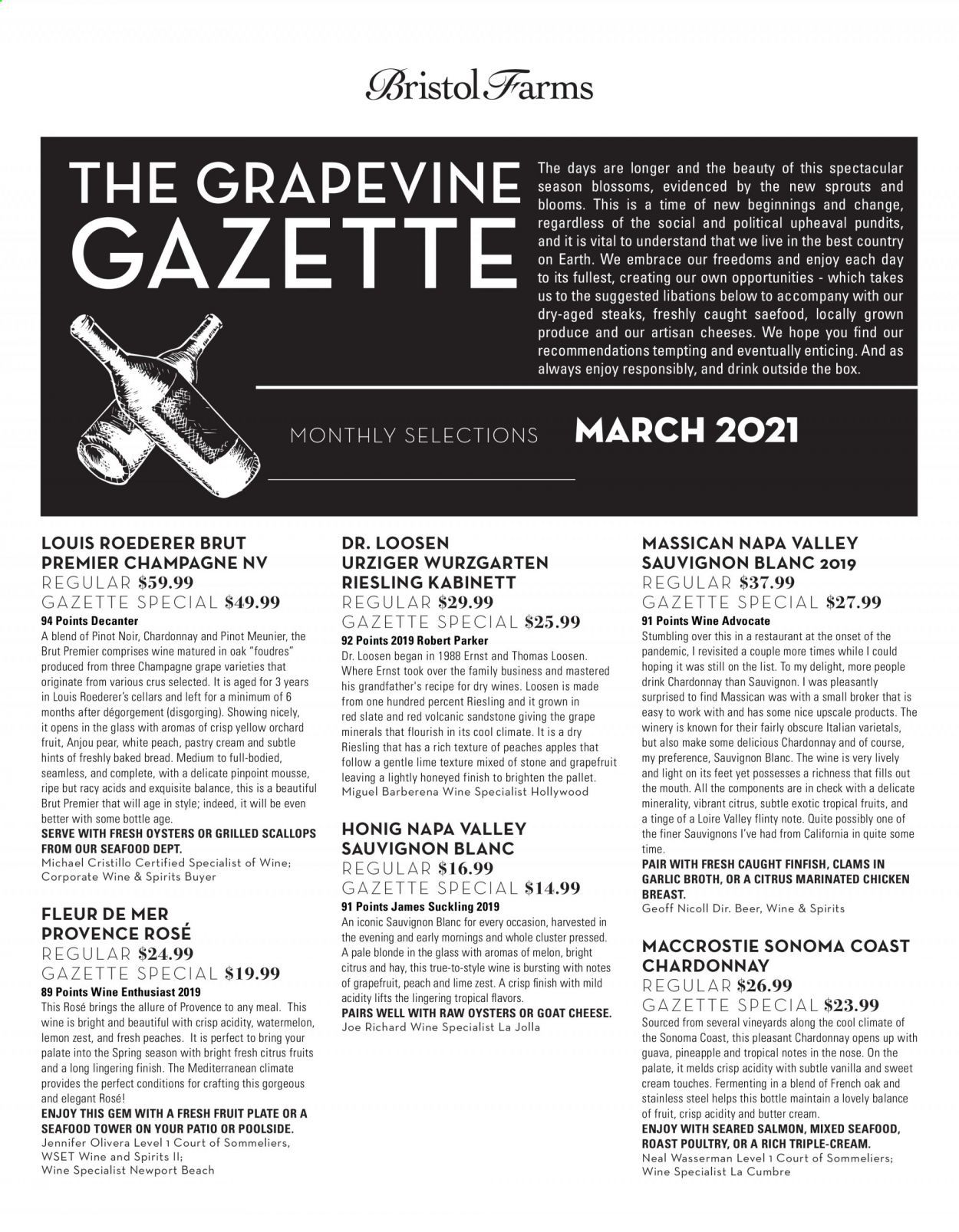 Bristol Farms (CA) Weekly Ad Flyer March 1 to March 31