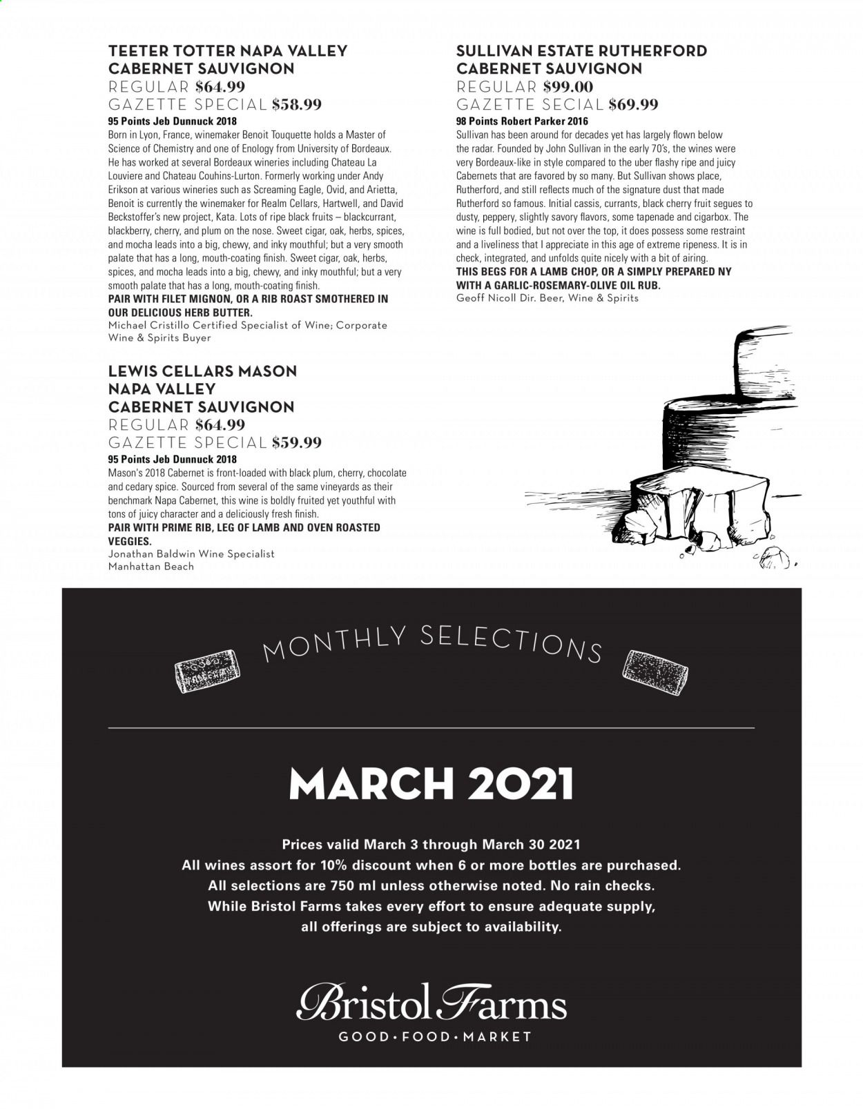 Bristol Farms (CA) Weekly Ad Flyer March 1 to March 31