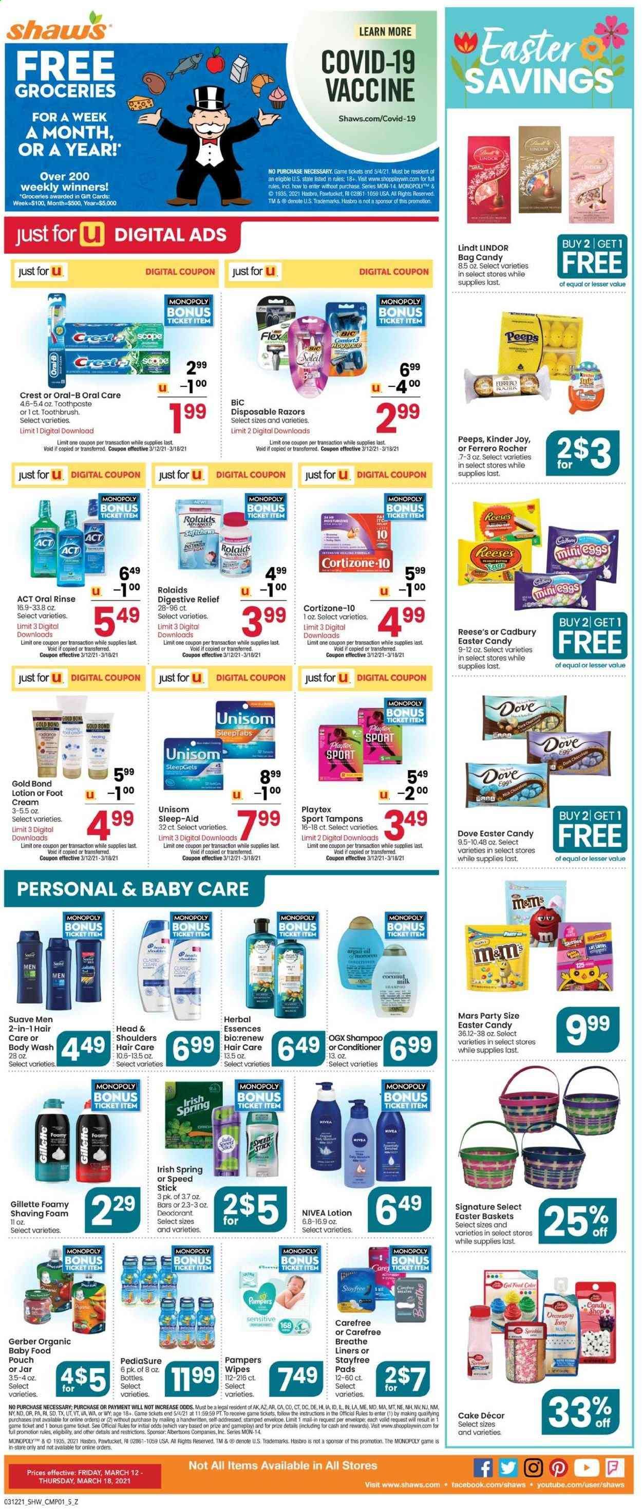 Shaw’s (MA, ME, NH, RI, VT) Weekly Ad Flyer March 12 to March 18