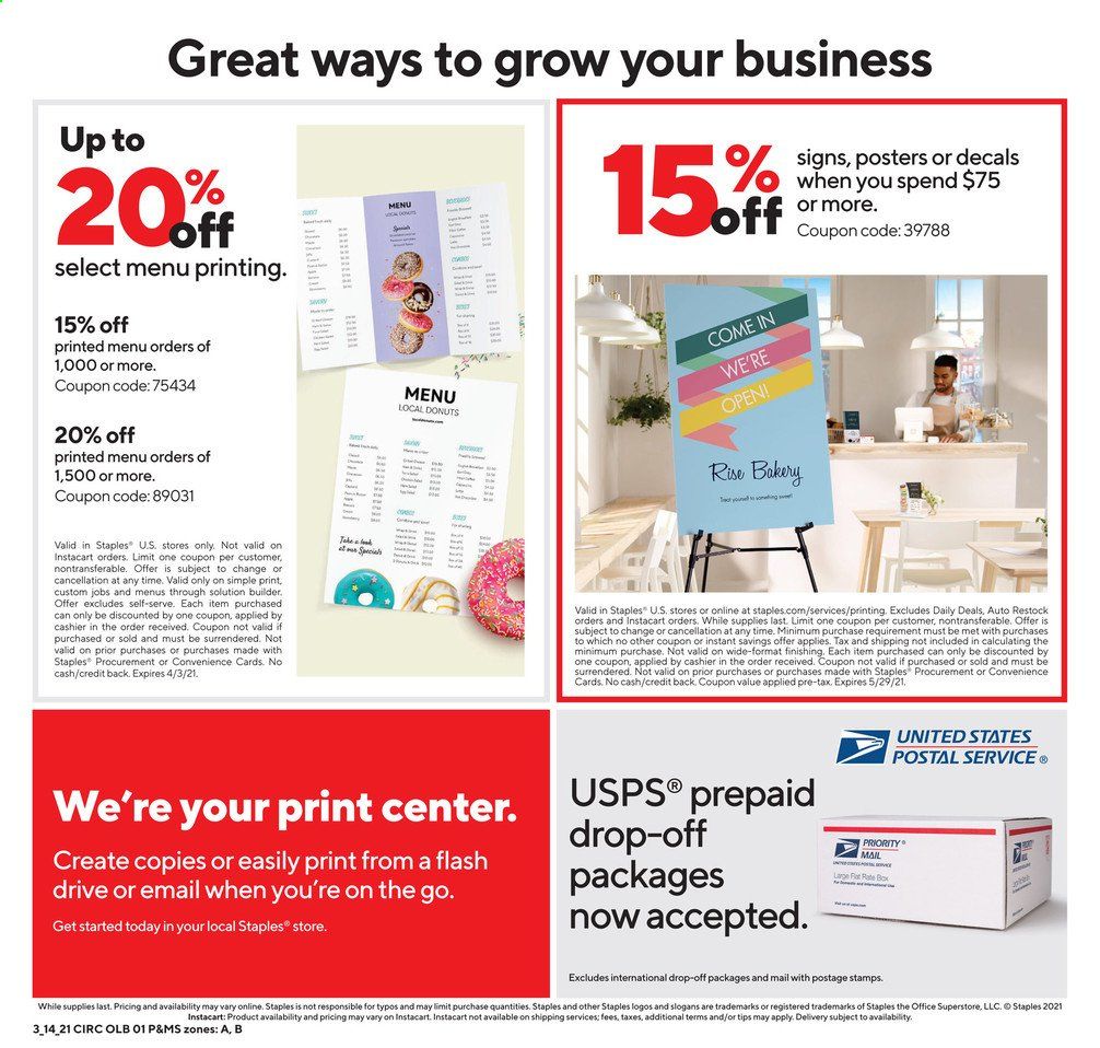 Staples Weekly Ad Flyer March 14 to March 20