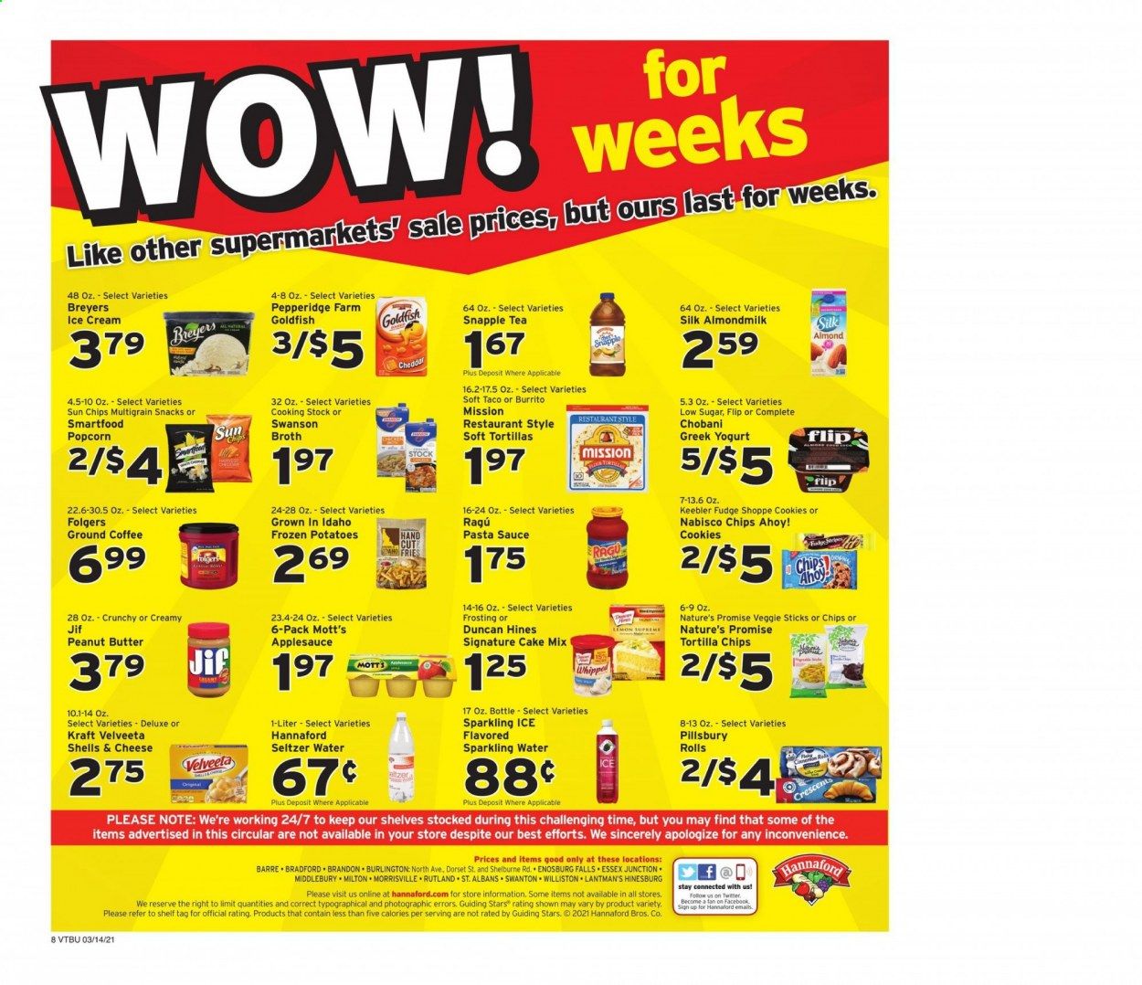 Hannaford (VT) Weekly Ad Flyer March 14 to March 20