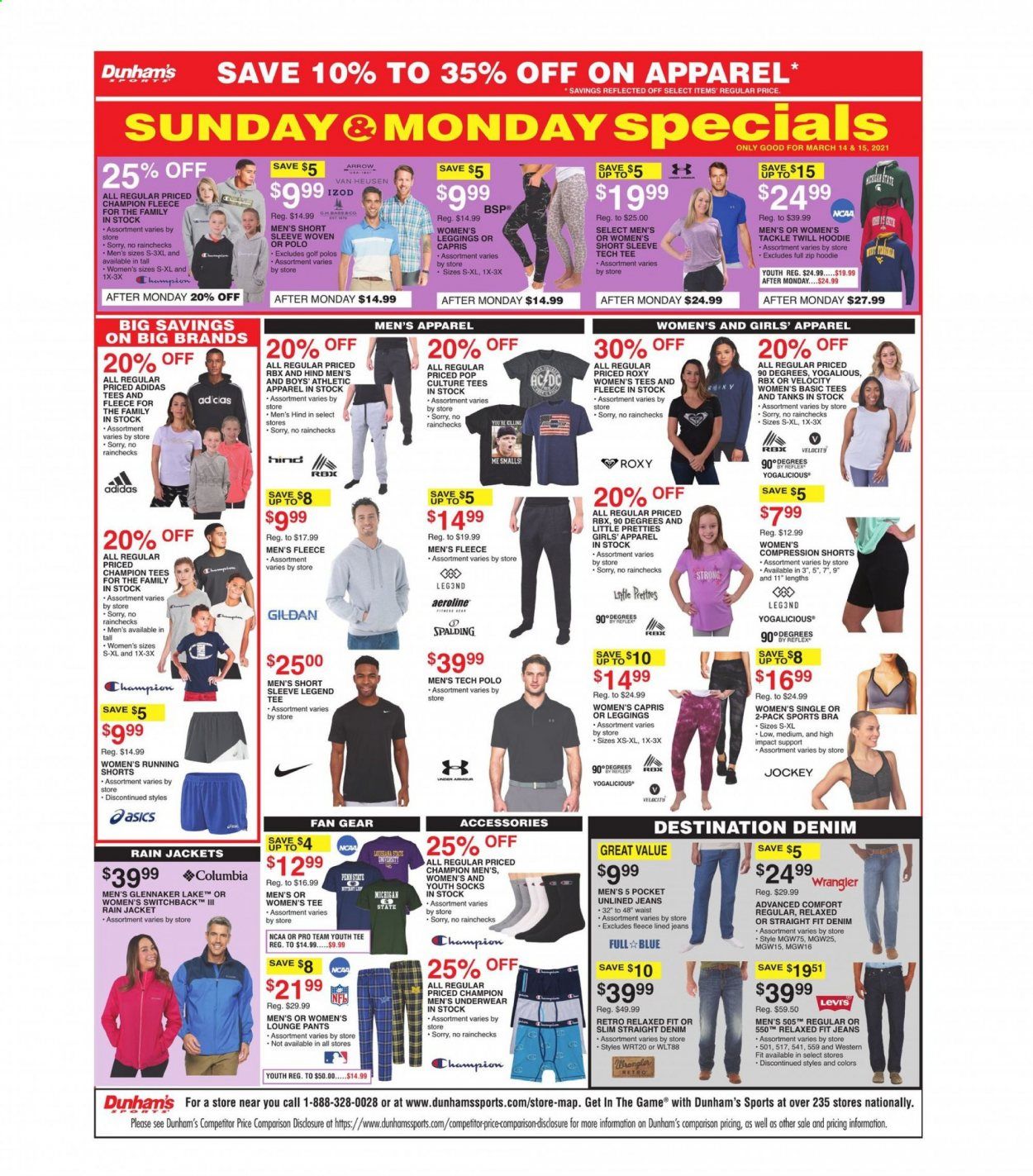 Dunham's Sports (IN, OH, PA, TN, WV) Weekly Ad Flyer March 13 to March 18