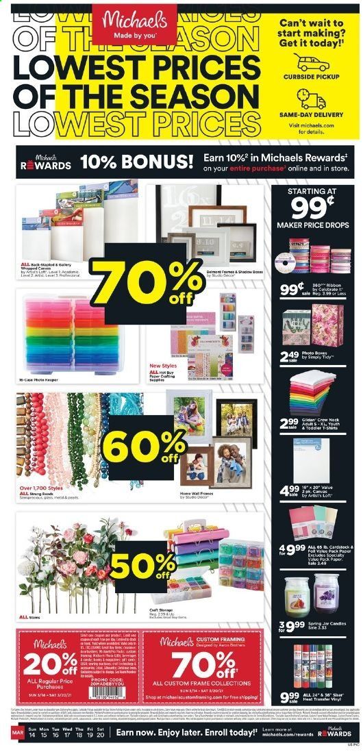 Michaels Weekly Ad Flyer March 14 to March 20