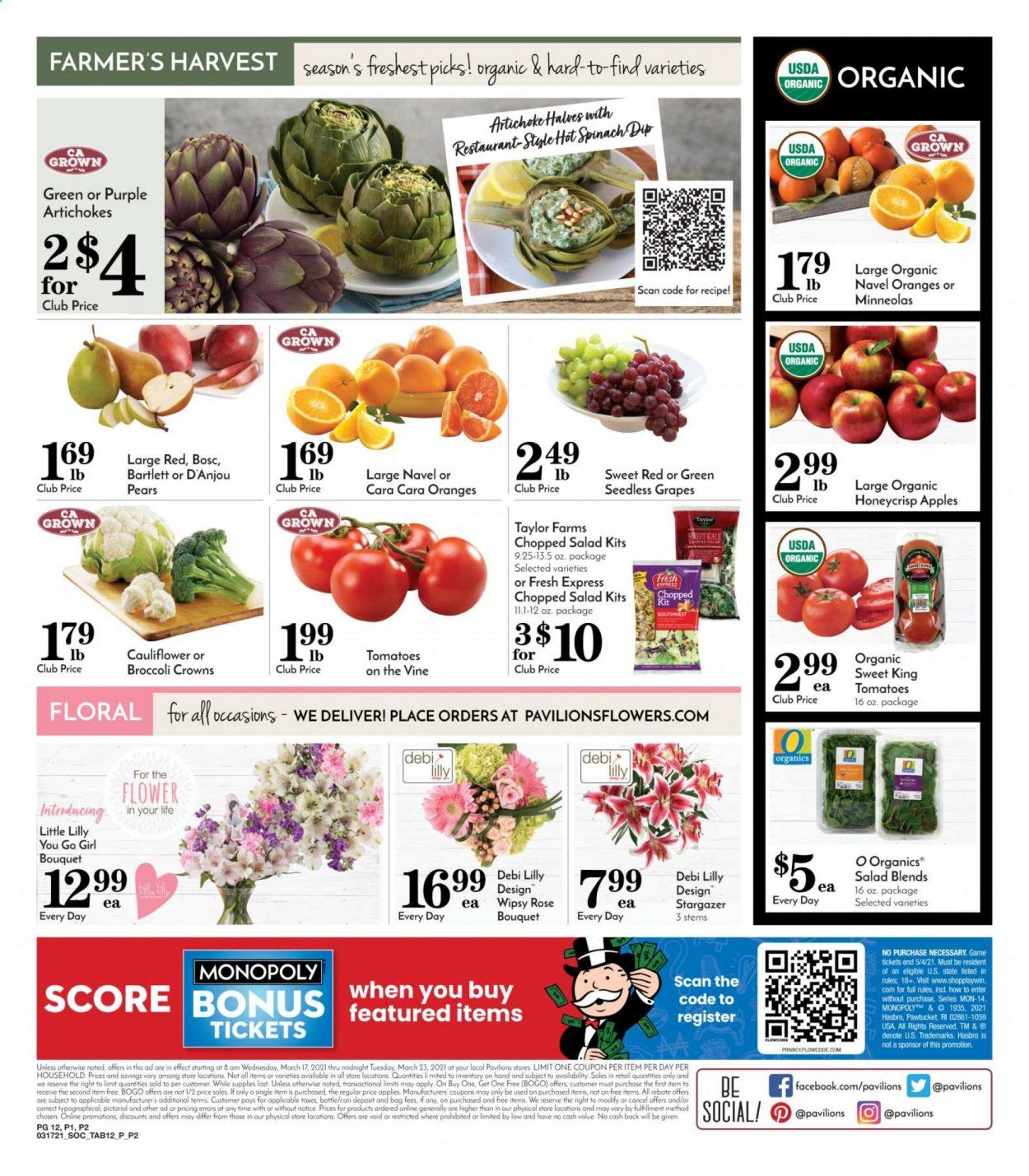 Pavilions (CA) Weekly Ad Flyer March 17 to March 23