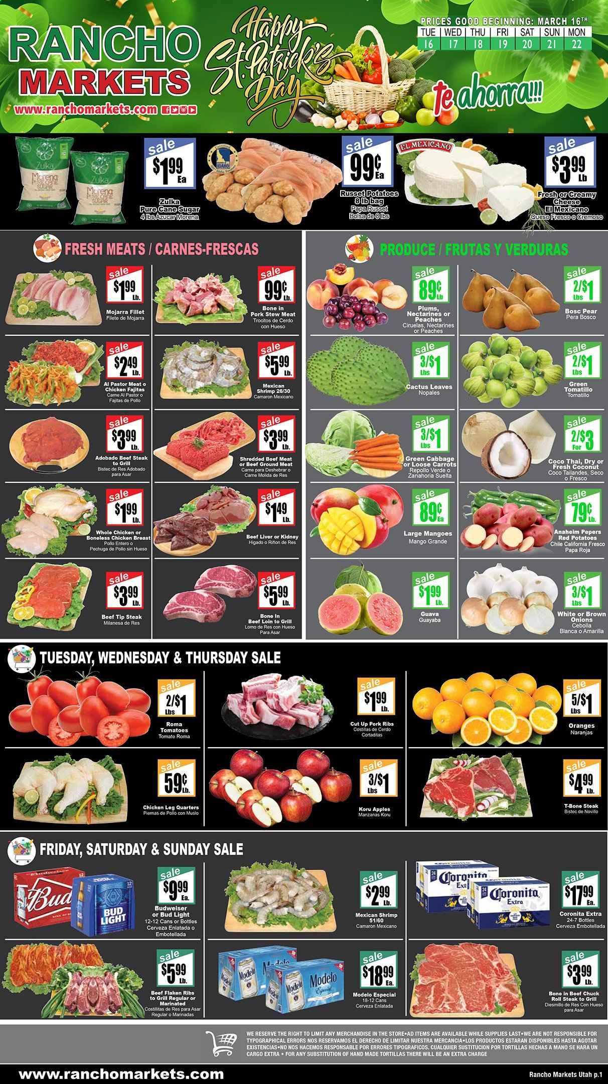 Rancho Markets Weekly Ad Flyer March 16 to March 22