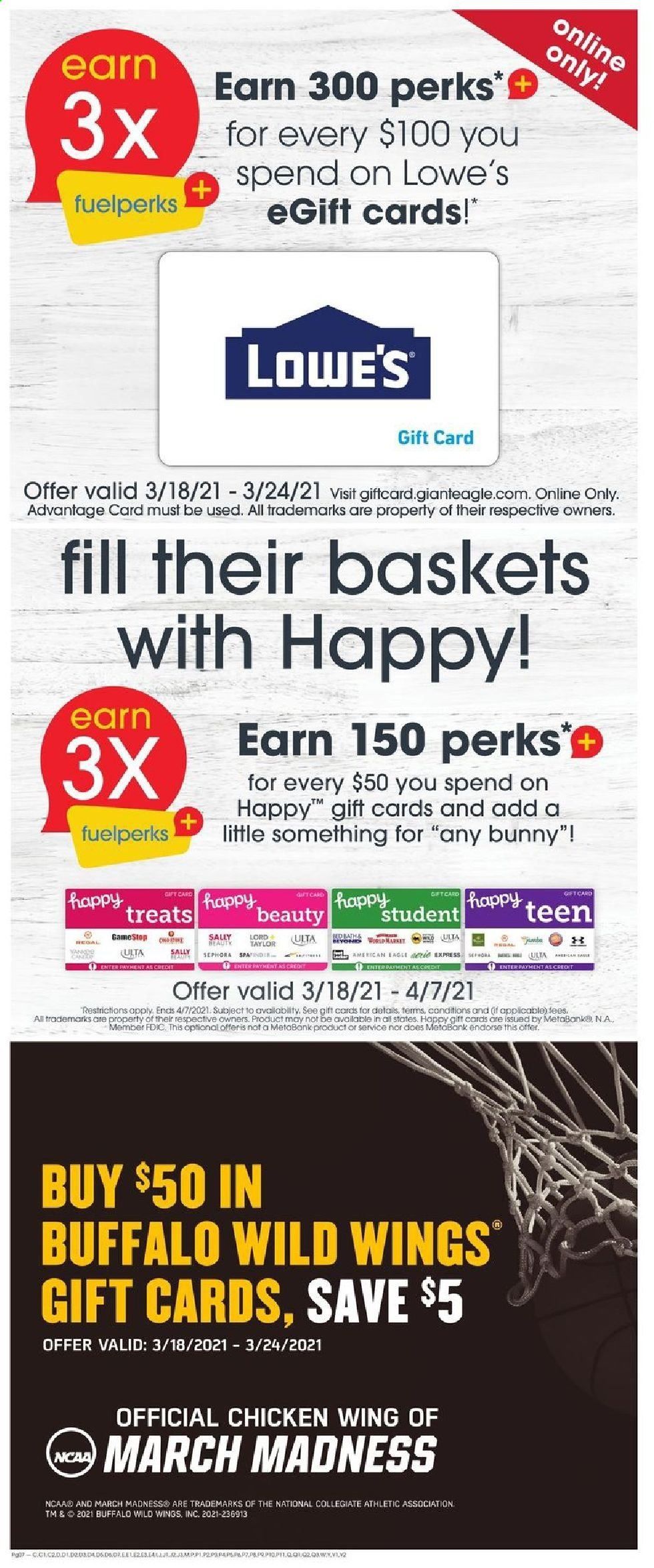 Giant Eagle (IN, MD, OH, PA, WV) Weekly Ad Flyer March 18 to March 24