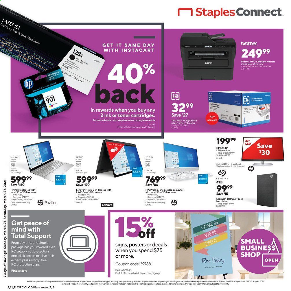 Staples Weekly Ad Flyer March 21 to March 27