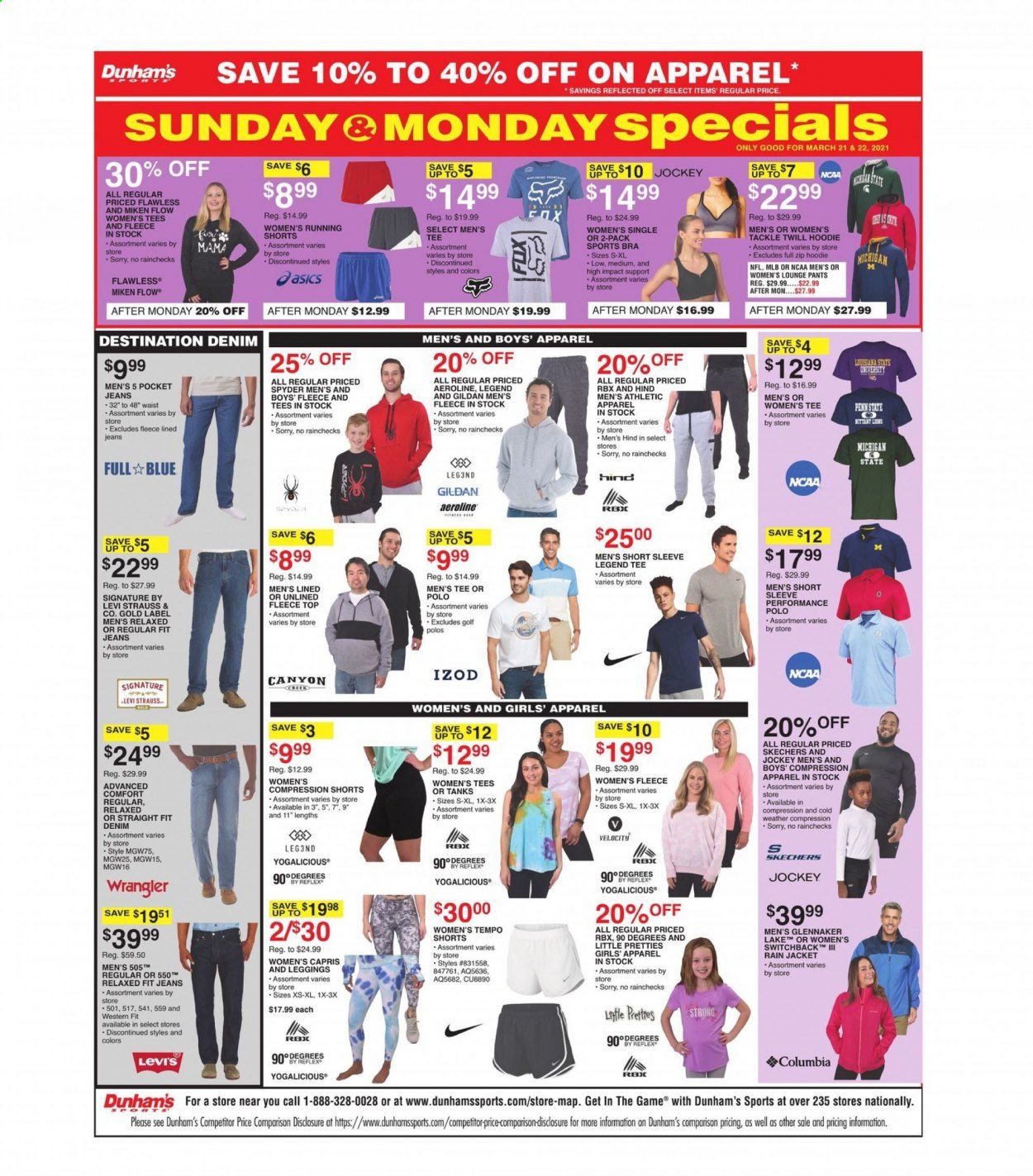 Dunham's Sports (MI, PA, WI) Weekly Ad Flyer March 20 to March 25