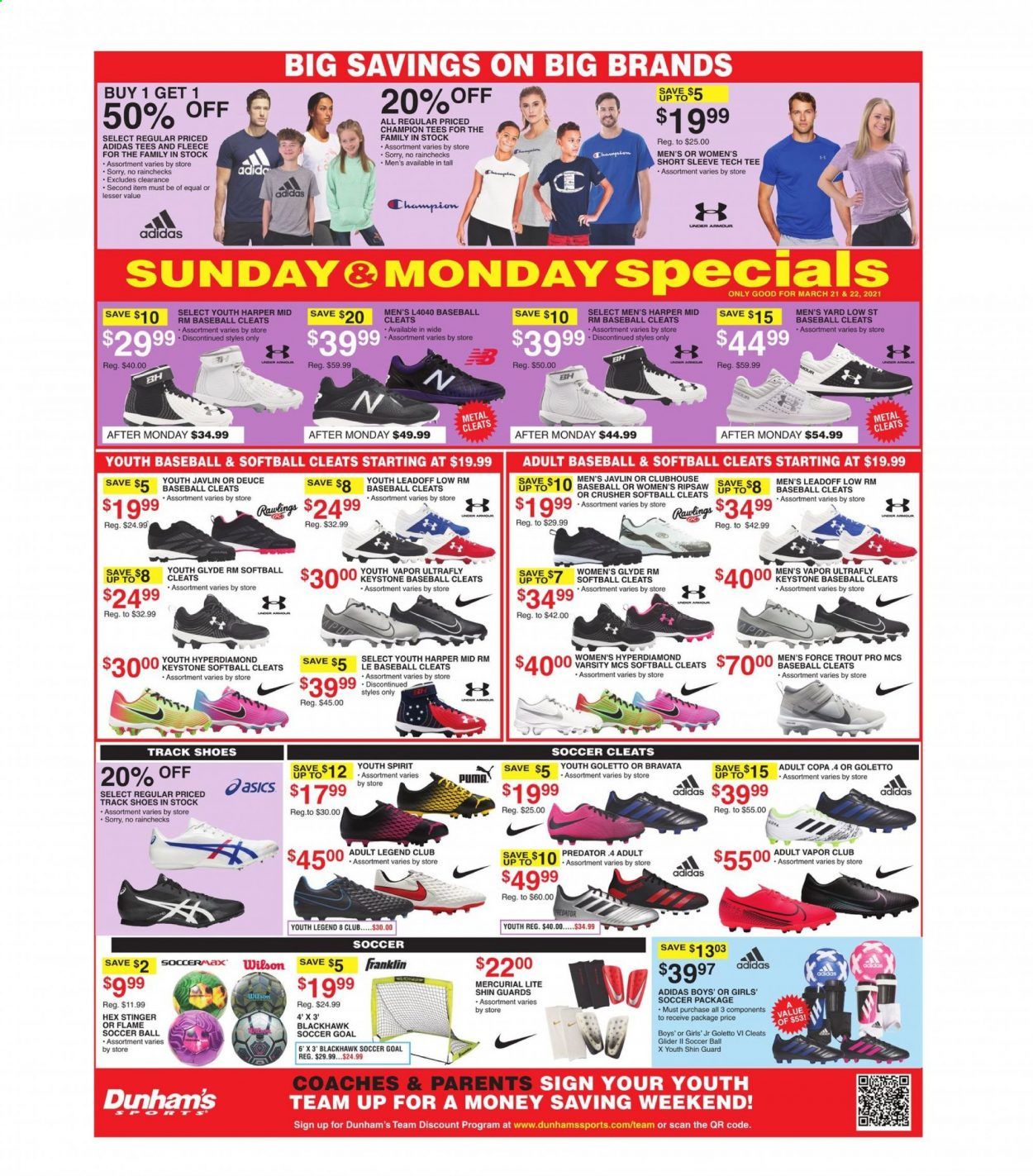 Dunham's Sports (MI, MN, SD, WI) Weekly Ad Flyer March 20 to March 25