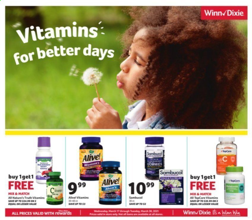 Winn Dixie (AL, FL, GA, LA, MS) Weekly Ad Flyer March 17 to March 30