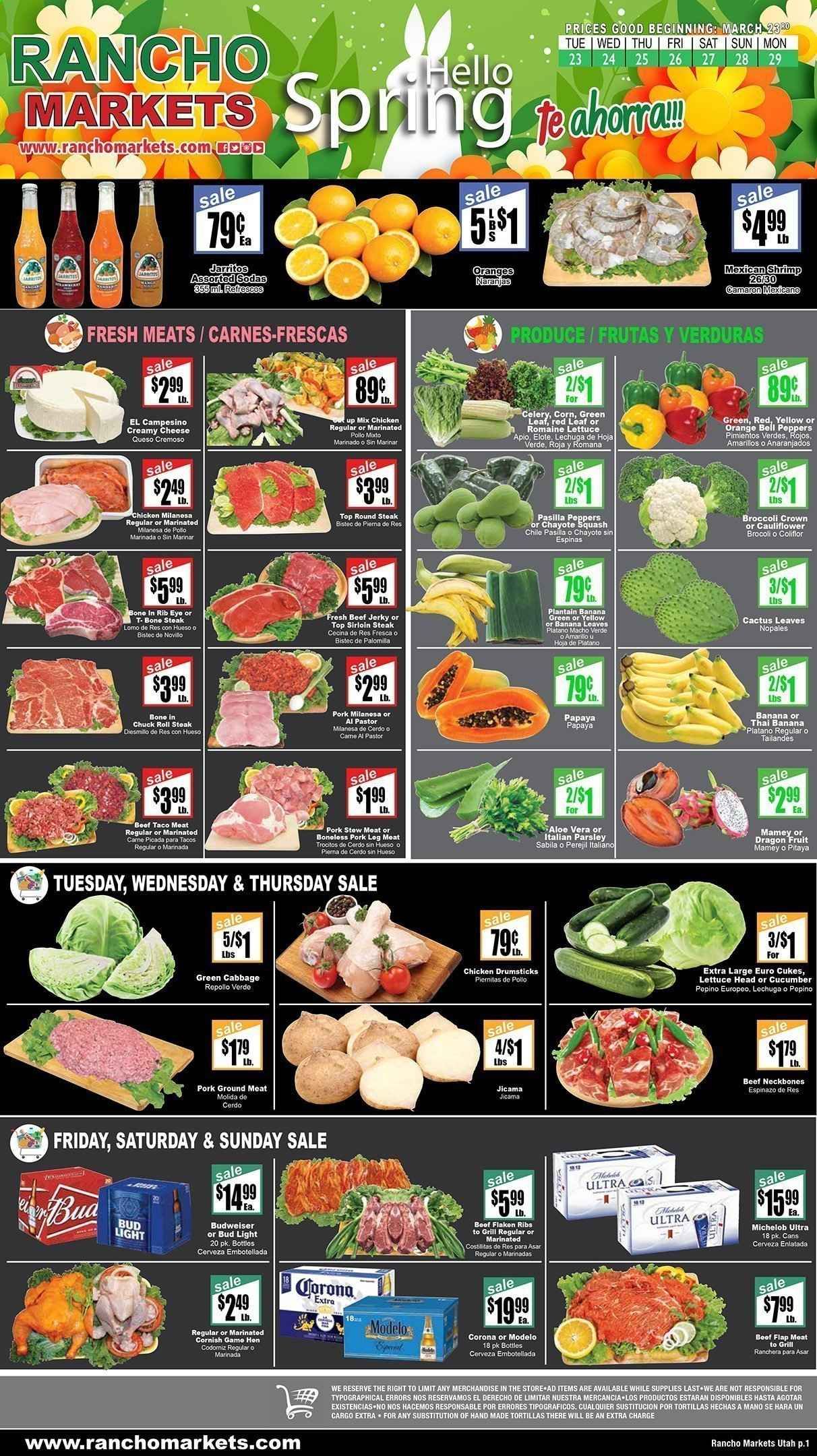 Rancho Markets Weekly Ad Flyer March 23 to March 29