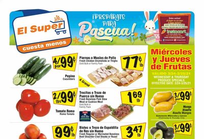 El Super (AZ, CA, NM, NV, TX) Weekly Ad Flyer March 24 to March 30