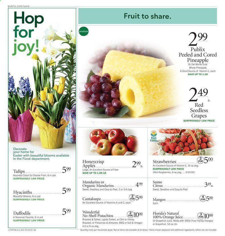 Publix (AL, FL, GA, NC, SC, TN, VA) Weekly Ad Flyer March 25 to April 3